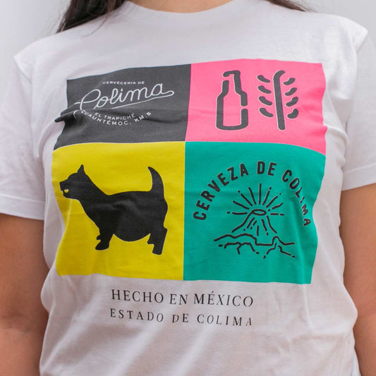 PLAYERA CUADRO POP (BLANCA)